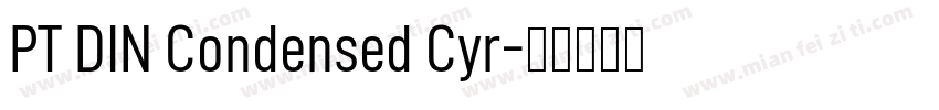 PT DIN Condensed Cyr字体转换